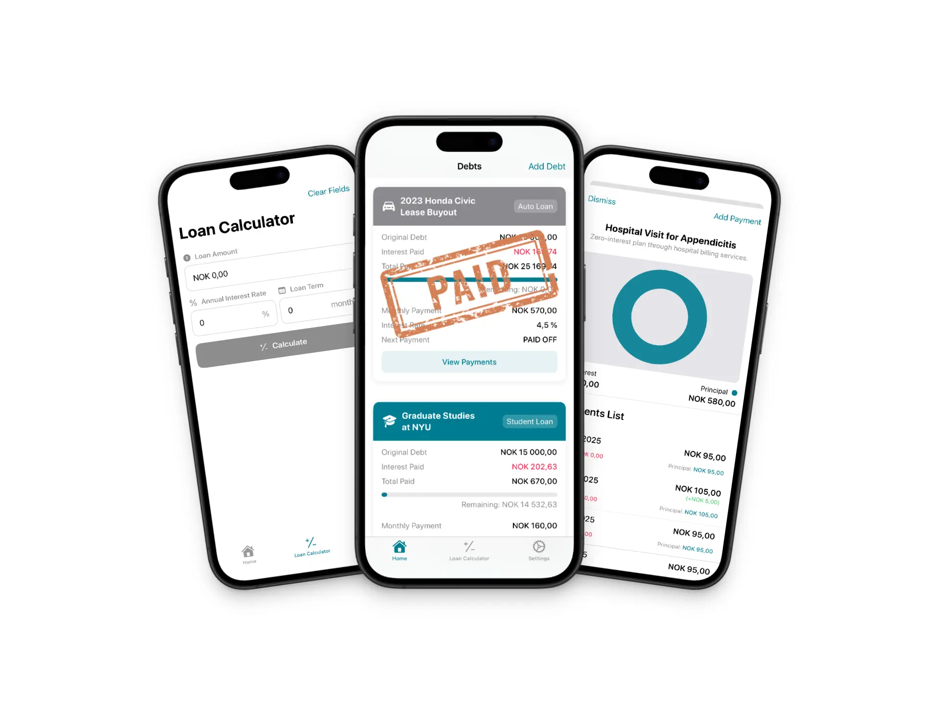 Debt Payoff Planner App - Manage Your Loans Effectively Debt Payoff Planner App Interface Screenshot